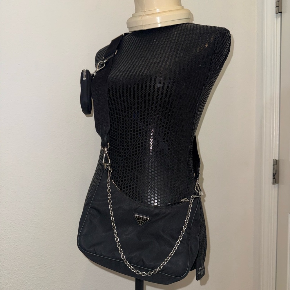 Prada Re-Edition 2005 Re-Nylon Shoulder Bag in Black